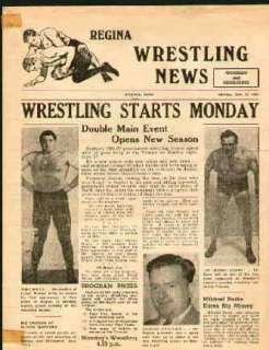 Wrestling Program 1951 Regina Tiny Mills Jim Goon Henry  