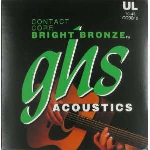  GHS Acoustic Guitar Contact Core Bright Bronze 80/20 Ult 