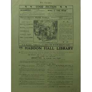  1902 Advertisement Haddon Hall Library Thackeray Books 
