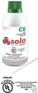SDI Solo C6 CO Detector Test Gas Sold As Case of 12  