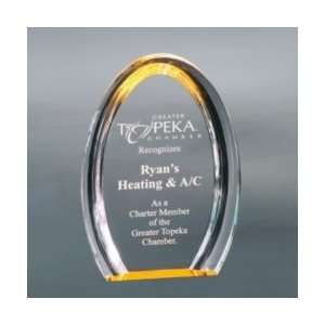  Gold Oval Halo Custom Acrylic Awards