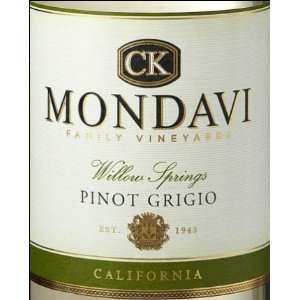  2010 Ck Mondavi Willow Springs Pinot Grigio 750ml Grocery 