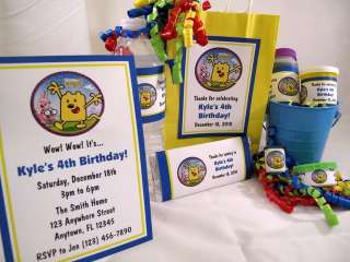 Wow Wow Wubbzy Boy Birthday PDF CD w/ Invitation Favors Water Candy 