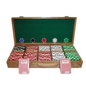  Trademark Poker 500 11.5 Gram Dice Chips Oak Case: Sports 
