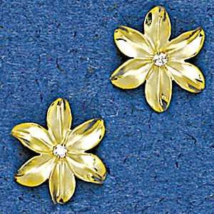  Mark Edwards 14K Gold Clematis Flower Earring: Sports 