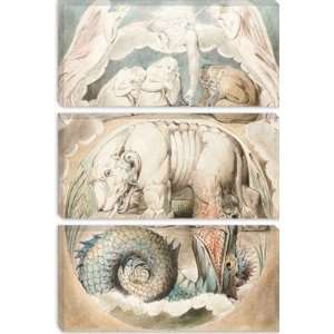  and Leviathan by William Blake Canvas Painting Reproduction Art 