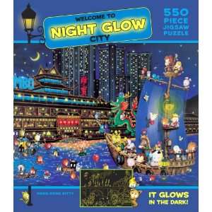  550 Piece Night Glow Puzzle: Toys & Games