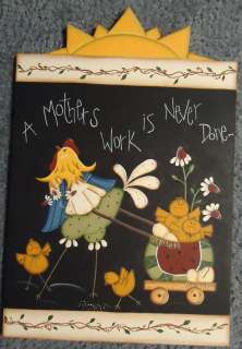 Hand Painted/Tole Painted Wood Plaque A Mothers work  