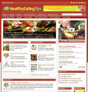 HEALTHY EATING Turnkey MONEY MAKING Wordpress Web Site  