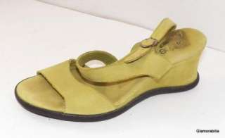 Comfy ARCHE Lime Green Nubuck Leather Comfort Sandals, France, sz 37 