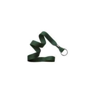  Forest Microweave Lanyard with Black Oxide Split Ring Forest Green 