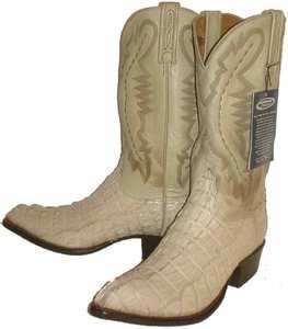 372 New LUCCHESE Crocodile Cowboy Boots Mens 8.5EE $600  
