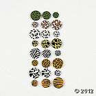 LoT Of 24 AniMaL PRiNT BuTToNs MiXeD SizEs ZeBRa LeoPaRd TiGeR CHeTTaH 