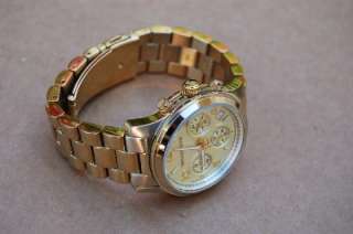 Michael Kors womans runway goldtone chronograph watch MK5055 #9 