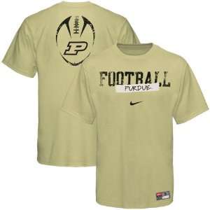 Nike Purdue Boilermakers Gold Team Issue T shirt:  Sports 