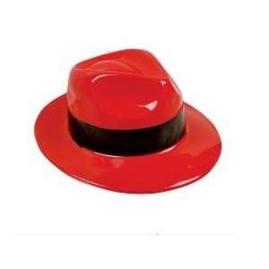  Red Gangster Hat W/ Band Adult Small (1 Dozen): Sports 