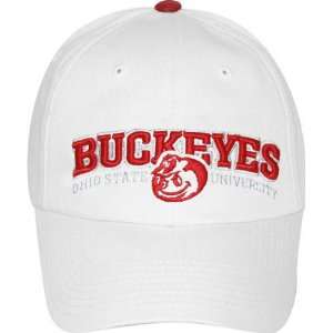  Ohio State Buckeyes Adjustable White Dinger Hat: Sports 
