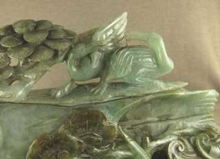 CHINESE OLD JADEITE JADEITE STATUE WITHERED TREE WITH BIRD  