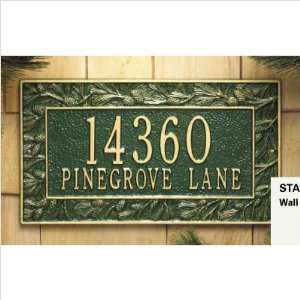Whitehall Products 1545 Pinecone Frame Plaque Finish Bronze and Gold