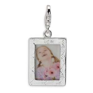  Sterling Silver Polished Picture Frame With Lobster Clasp 
