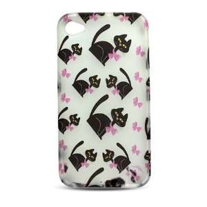  iPhone 4 Flexible TPU Skin Case   Cats with Bow Ties: Cell 