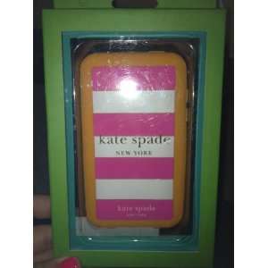  Kate Spade Orange with Pink and White Stripes Ipod Touch 2 