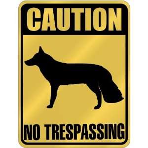   White German Shepherd Dog   No Trespassing  Parking Sign Dog: Home