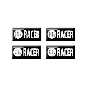 Speed Shift Racer   3D Domed Set of 4 Stickers