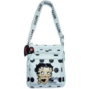   Betty Boop Messenger Bag Purse Wallet Polka Dot White 