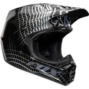 Fox Racing V3 Vortex Helmet Black/White L: Automotive