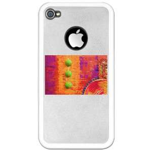  iPhone 4 Clear Case White Abstract Peace Symbol 