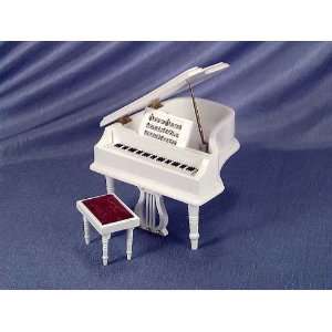  Dollhouse Miniature Baby Grand Piano: Toys & Games
