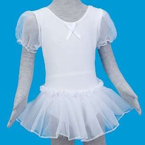   Dance Dress Gymnastic Leotard Tutu SZ 5 6 T   White: Sports & Outdoors