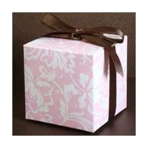  Pink and White Peony Cube Favor Box: Kitchen & Dining