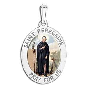  Saint Peregrine   Oval Color Jewelry