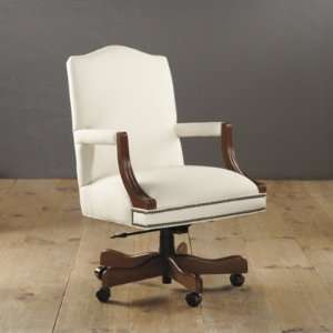  Wharton Desk Chair Twill Off White  Ballard Designs: Home 