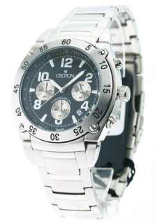Croton Mens Stainless Steel ChronoGraph Date New Watch  
