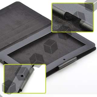 Black Leather Slim Case Cover for FlyTouch 3 SuperPAD Tablet  