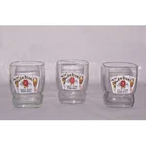   Jim Beam Kentucky Whiskey Logo Square Drinking Glass: Everything Else