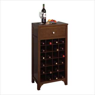 Winsome Regalia 24 Bottle Wine Cabinet in Antique Walnut [5480]
