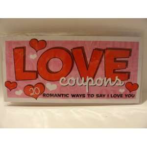   Love Coupon Book   20 Romantic Ways to Say I Love You 