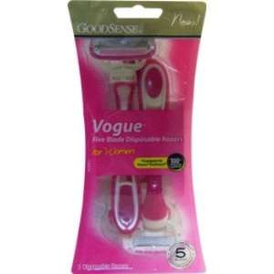  Good Sense Vogue 5 Blade Disposable For Women Case Pack 36 