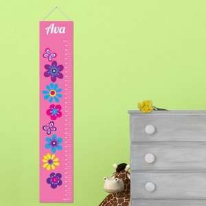  Personalized Frilly Floral Growth Chart: Baby