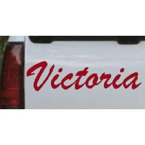  Red 52in X 13.9in    Victoria Car Window Wall Laptop Decal 