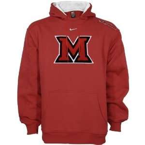   University RedHawks Red Bump & Run Hoody Sweatshirt