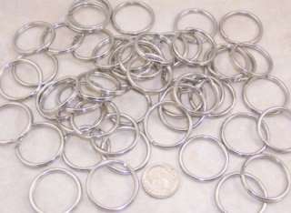 50   1 split rings, O rings, for keychain ring SILVER  