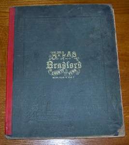 1869 Atlas Of Bradford County PA F.W. Beers Towanda Barclay Wysox 