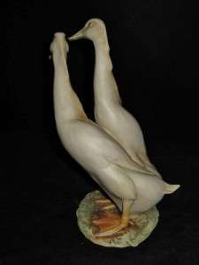 AK Kaiser Porcelain Figurine, #523 Pair of Ducks, Signed TAY, Bisque 