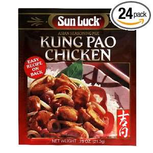 Sun Luck Kung Pao Chicken Mix, 0.75 Ounce Packet (Pack of 24)  