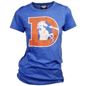 Denver Broncos Womens Retro Vintage T Shirt:  Sports 